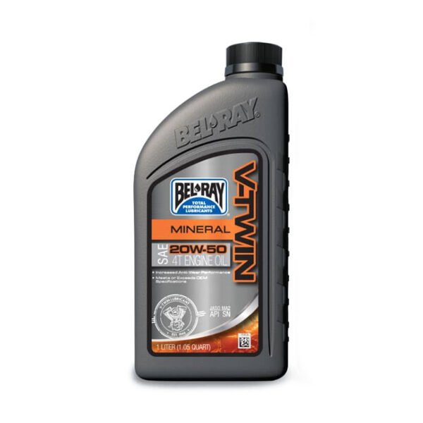 BEL-RAY V-TWIN 20W50 1L, mineraali