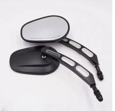 Universaalit mustat custom-peilit Harley Davidson -moottoripyöriin (8mm kiinnitys)