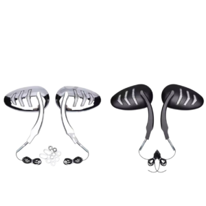 BILLET Musta/Krominen LED Arrow -peilit (pari)