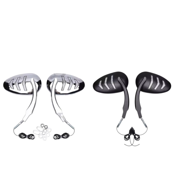 BILLET Musta/Krominen LED Arrow -peilit (pari)