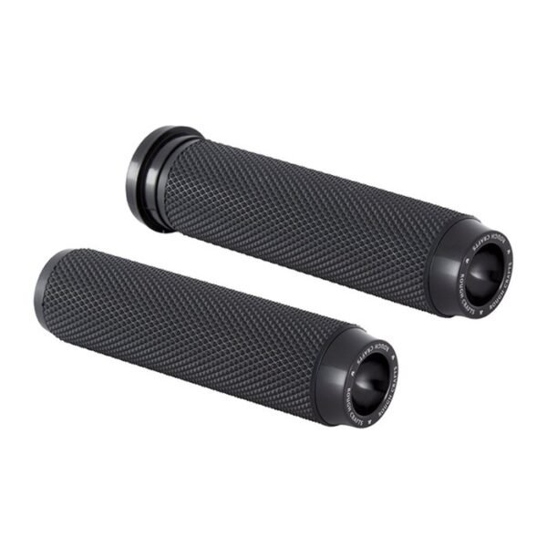 Rough Crafts, karhennetut kumiset kahvat. Musta