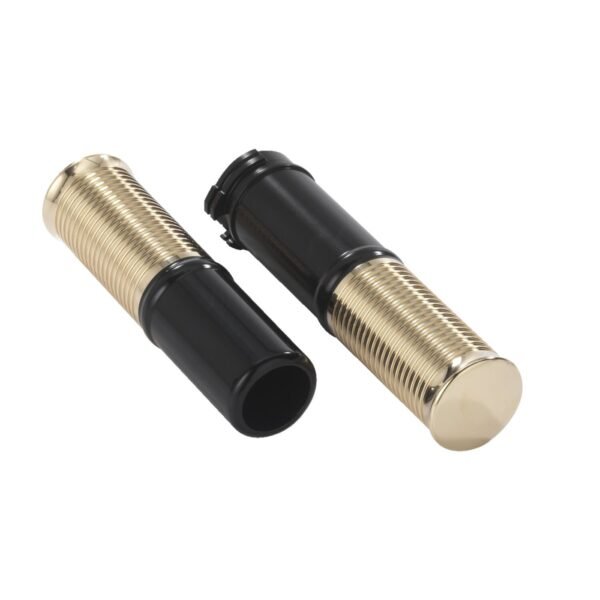 Kustom Tech, FL-kahvapari. Musta alumiini/kiillotettu messinki