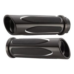 Arlen Ness, billet Deep Cut Comfort -kahvat. Musta