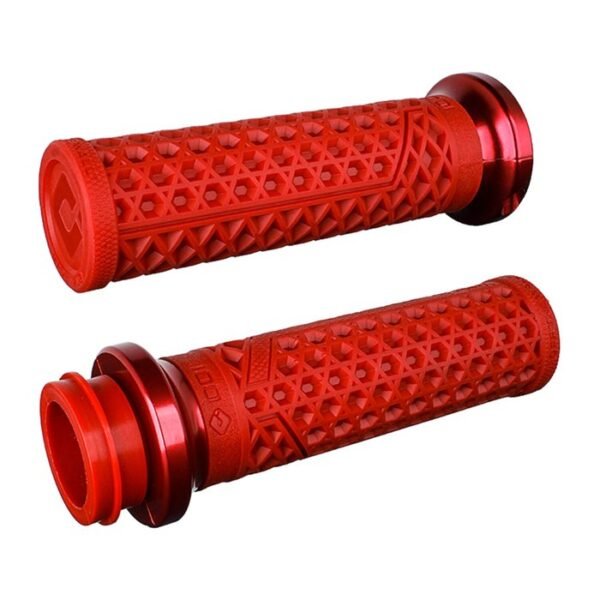 ODI, V-twin lock-on -kahvat, vans-logo, tbw. tummanpunainen/punainen