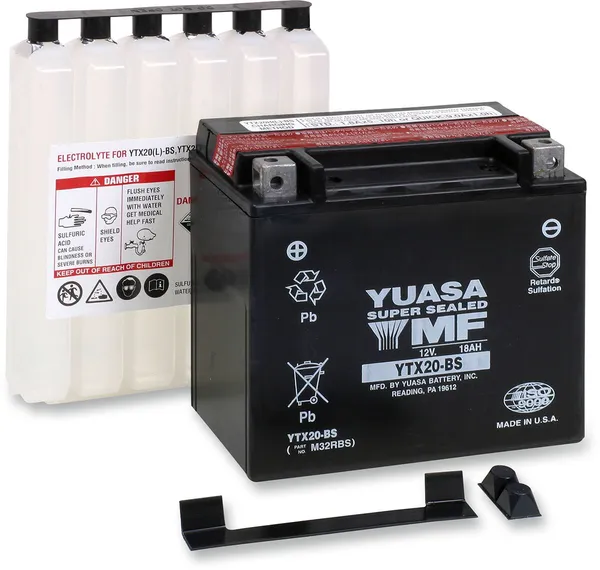 BATTERY YUASA MF YTX20-BS