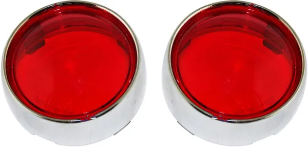 LENS RED BULLET CHROME