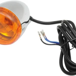 TURN SIGNAL W/ AMBER LENS - DBL FILAMENT - CHROME