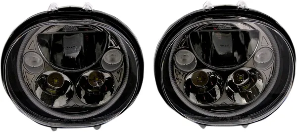 HEADLIGHT 5.75" BLK PR