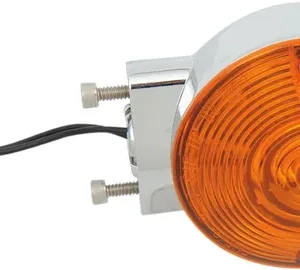 TURN SIGNAL W/AMBER LENS - SNGL FILAMENT - FL 68-UP - CHROME