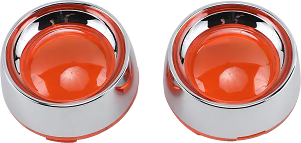 BEZEL DEEP DISH FOR DEUCE STYLE TURN SIGNAL - W/AMBER LENS
