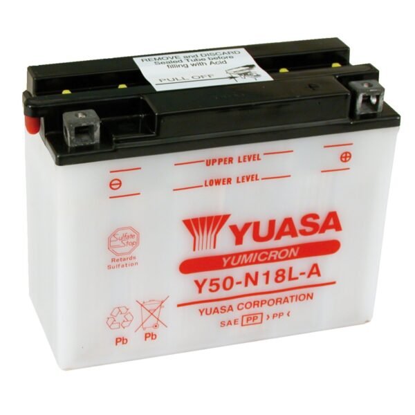 Yuasa, Yumicron 12V lead-acid battery Y50-N18L-A. 20Ah