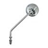 Steel 3" round mirror. Chrome, long stem
