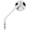 Steel 4" round mirror. Chrome, long stem