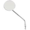 Steel 4" round mirror. Chrome, long stem