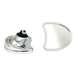 Touring fairing mount mirror kit. Single vision, chrome