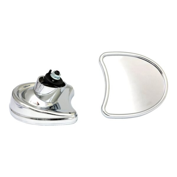 Touring fairing mount mirror kit. Single vision, chrome