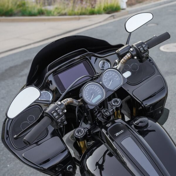 Arlen Ness, Downdraft forged mirror set. All black