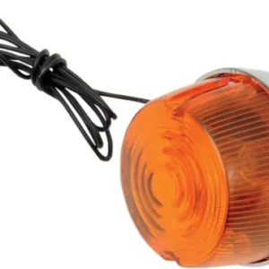 TURN SIGNAL W/AMBER LENS - SNGL FILAMENT - CHROME