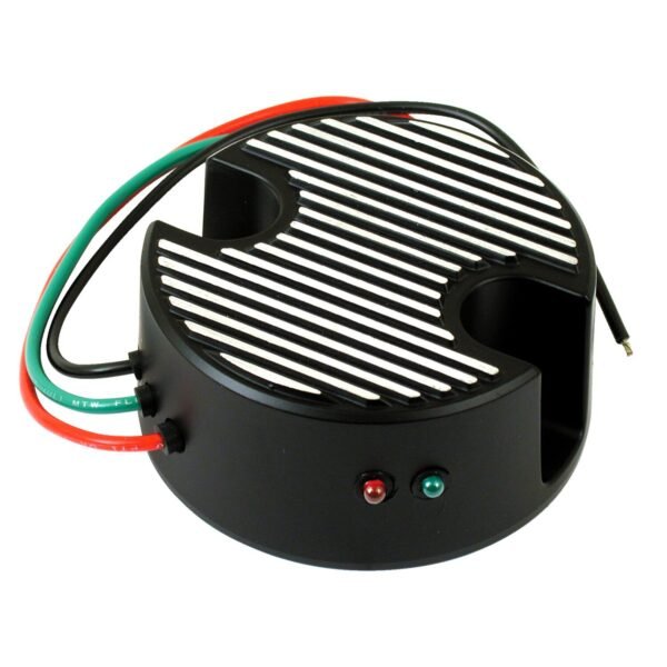 Solid-State 12-V voltage regulator. Black