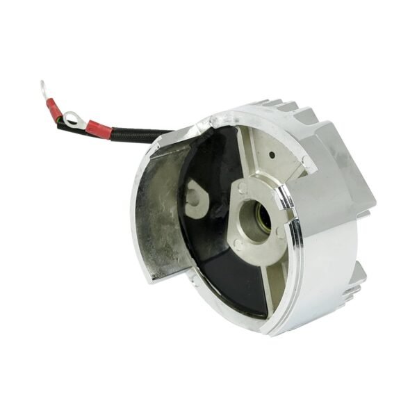Solid-state 12-v voltage finned regulator. Chrome
