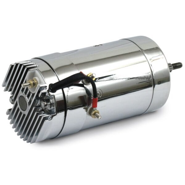 Solid-state 12-v voltage finned regulator. Chrome