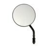 4" round custom mirror, left. Black