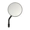 4" round custom mirror, right. Black