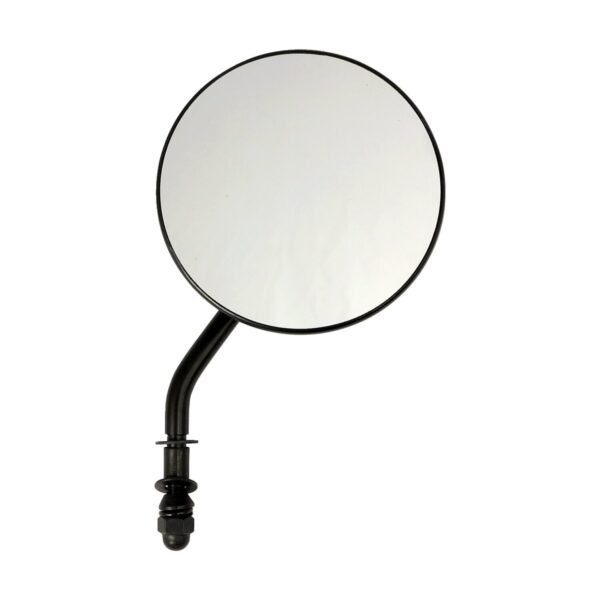 4" round custom mirror, right. Black