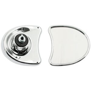 Touring fairing mount mirror kit. Single vision, chrome