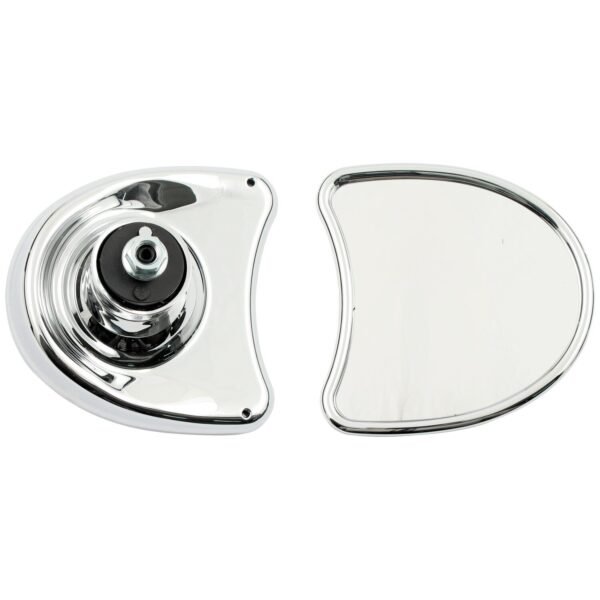 Touring fairing mount mirror kit. Single vision, chrome