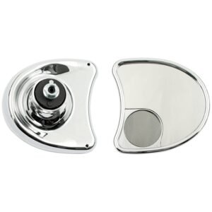 Touring fairing mount mirror kit. Dual vision, chrome