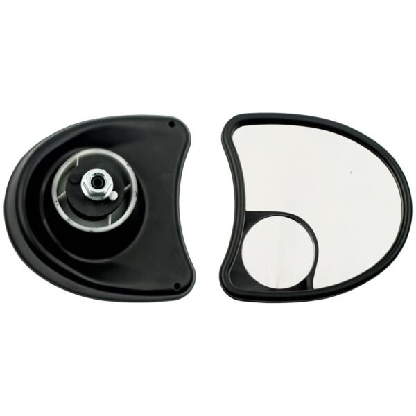 Touring fairing mount mirror kit. Dual vision, black