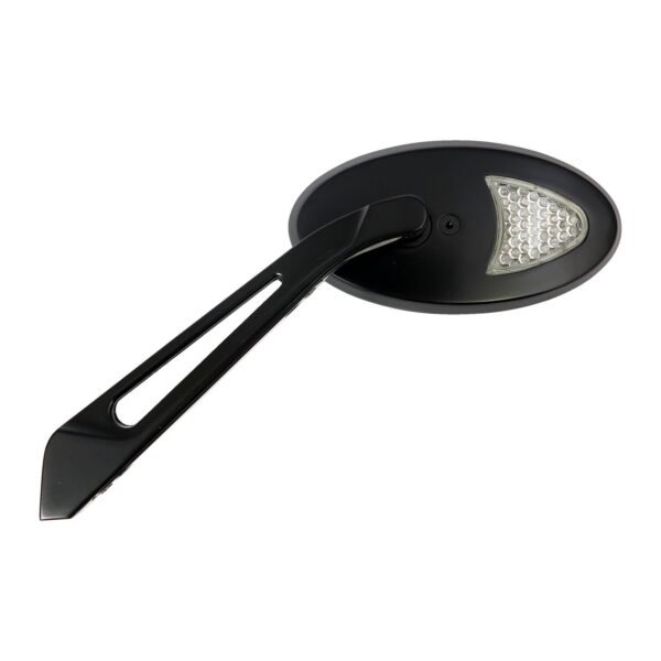 LED cateye turn signal mirror set. Black, amber front lens