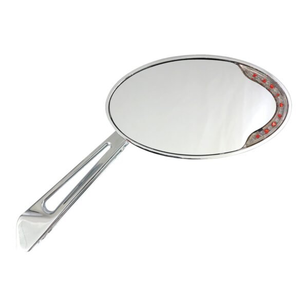 Cateye LED turn signal mirror set. Chrome