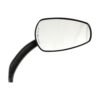 Slipstream mirror set. curved stem, black