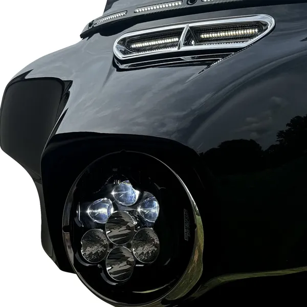 98847612215f1266491cf2cace983bbd_600.webp ECE COMPLIANT SHARK DEMON WHITE HEADLIGHT WITH BATWING ADAP.