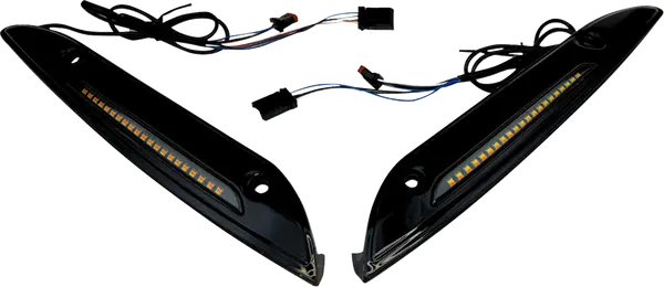 SEQUENTIAL ROAD GLIDE WINDSHIELD TRIM FOR 15-23 GLOSS BLACK