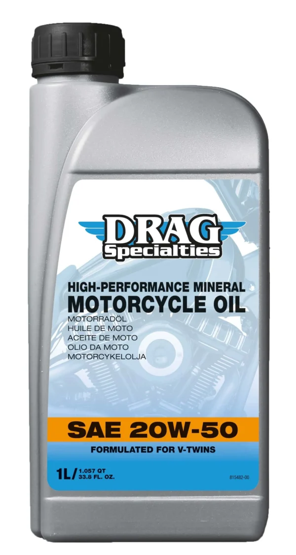 ab6b4114e930087c17c85c7b1ca37428 Drag Specialties Mineral Moottoriöljy 20W-50 1L