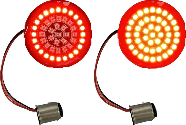 GEN 4 RED RING TURN SIGNAL BULLET 1157 PAIR