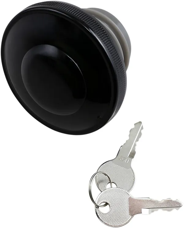 GAS CAP W/ LOCK - BT 96-UP - BLACK VENTED