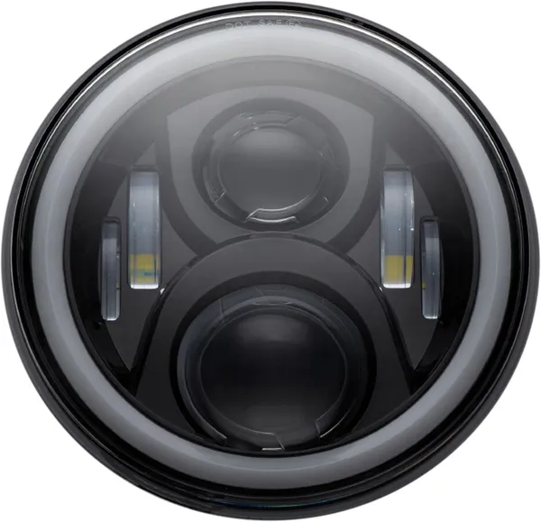 7" LED HALO HEADLIGHT WITH MOUNTING RING - BLACK ECE