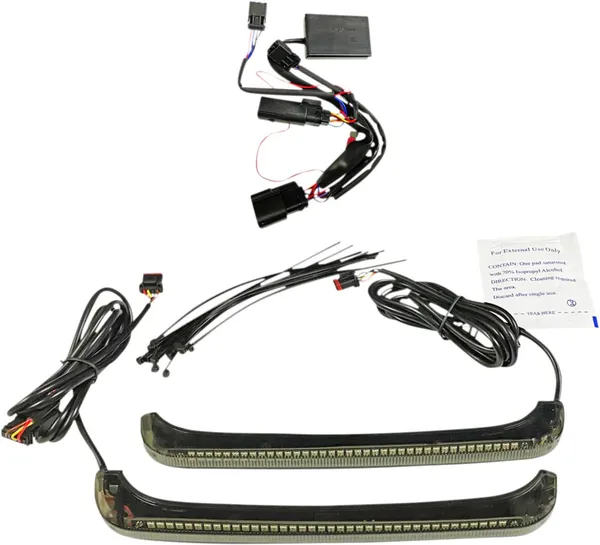 DUAL COLOR SEQUENTIAL LOW PROF. SADDLEB. LIGHTS BCM BIKES