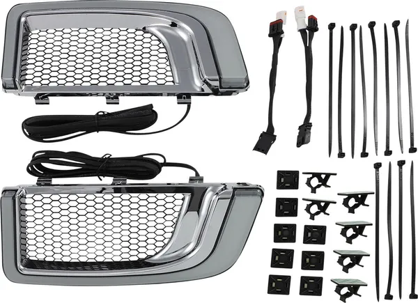 GRILL LOWER TRACER W/LED - FL 14-UP - CHROME
