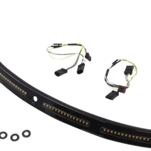 SEQUENTIAL WINDSHIELD TRIM WITH AW V2 FOR '14-'23 BATW.-BLK