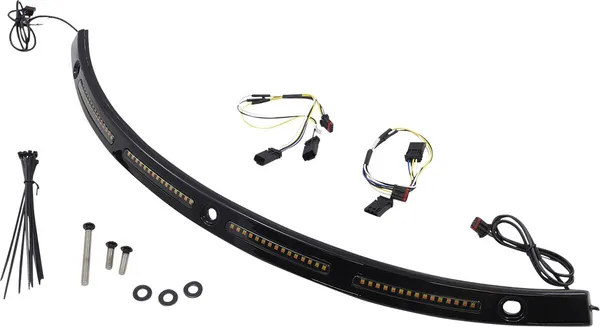 SEQUENTIAL WINDSHIELD TRIM WITH AW V2 FOR '14-'23 BATW.-BLK