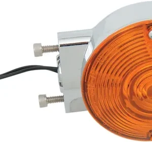 TURN SIGNAL W/AMBER LENSE - DBL FILAMENT - FL 65-13 - CHROME