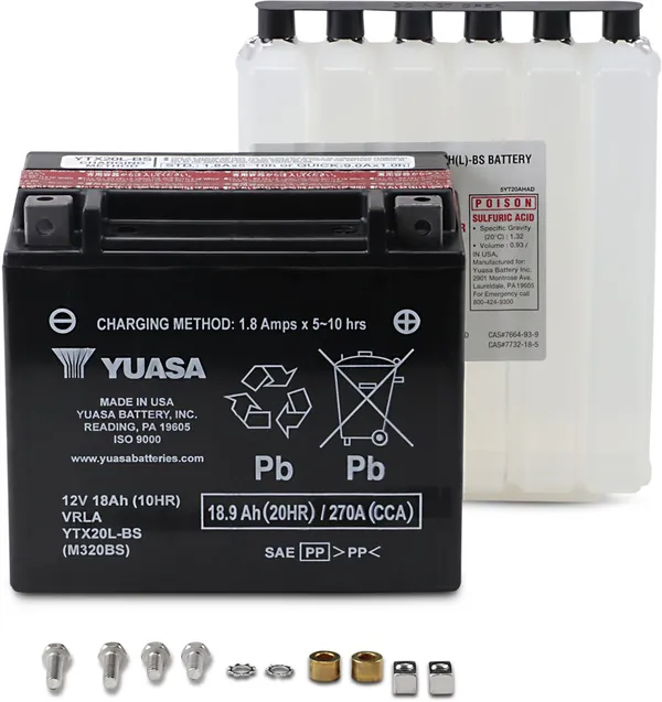 BATTERY YUASA MF YTX20L-BS