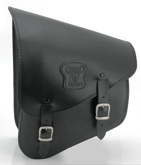 Texas Leather Softail swing arm bag - bottle holder straps