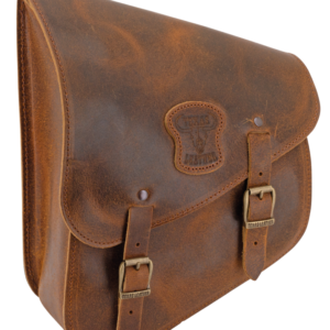 Texas Leather Softail swing arm bag - brown Ranger style
