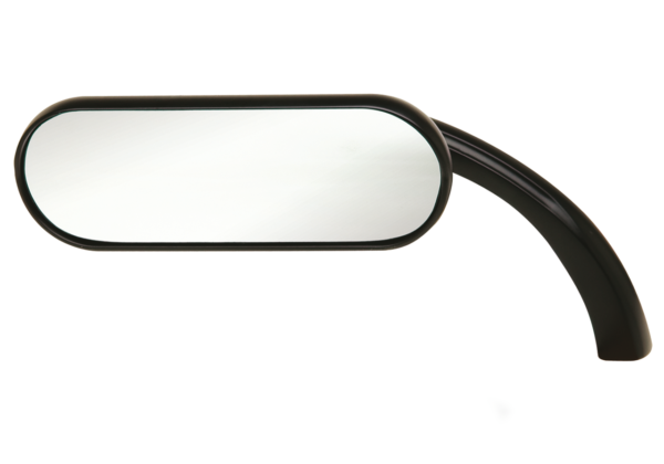 Arlen Ness Mini Oval Mirrors - Black - Left Arlen Ness Mini Oval Mirrors - Black - Left